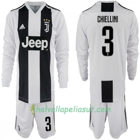 Jalkapallo Pelipaidat Juventus Giorgio Chiellini 3 Lasten Kotipaita 2018-2019 Pitkähihainen